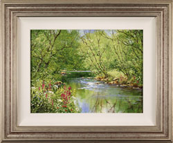 Terry Evans, Original oil painting on canvas, Woodland Beck Medium image. Click to enlarge